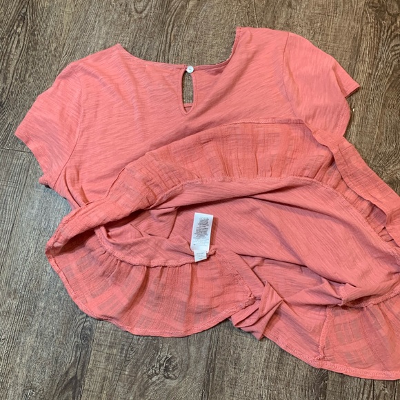 Cupio blush Textured Knit Ruffle Top - Picture 10 of 10